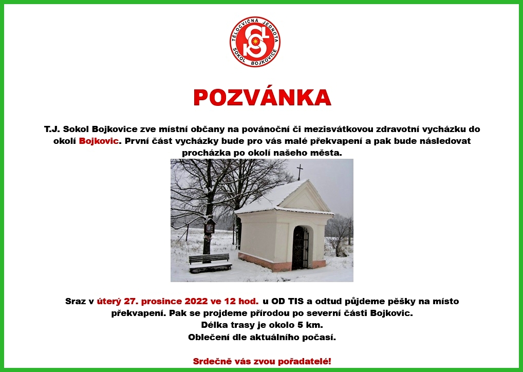 Vycházka povánoční 2022