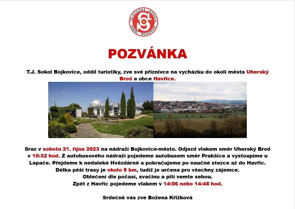 Vycházka Uh. Brod-Havřice 21.10. 2023