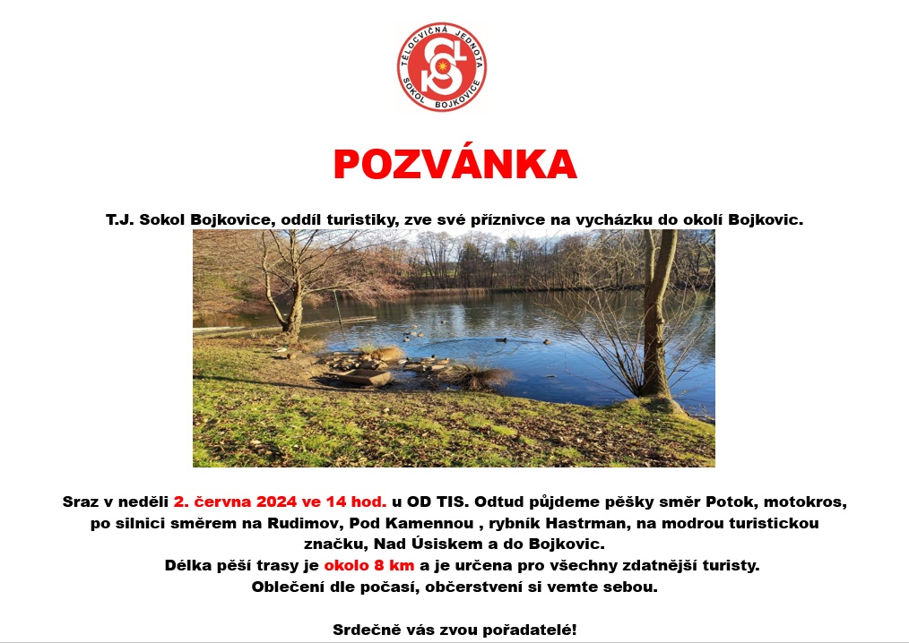 Pozvánka na vycházku 2.6. 2024